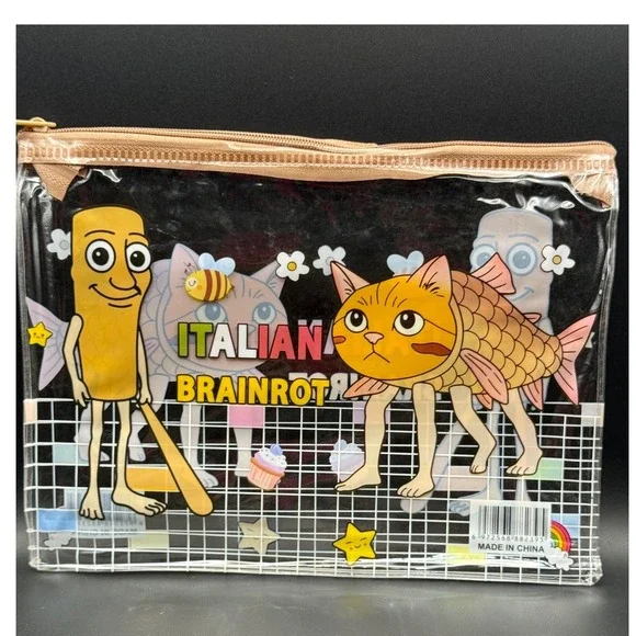Clear Zipper Pouch Bag Cute Cartoon Character‎ Design Stationery Pencil Case