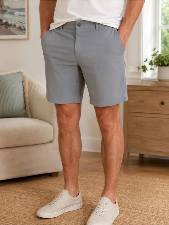 Faherty All Day Shorts Mens 38 Gray Stretch Performance Chino Golf Casual