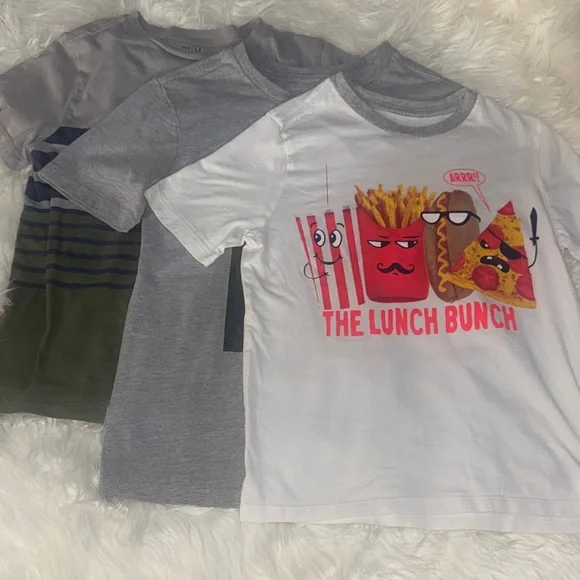 Gymboree Kids Graphic Tees - White, Gray, Green