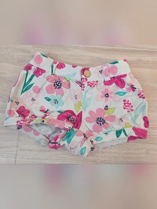2006 Girls 3T Gymboree Pink Floral Shorts