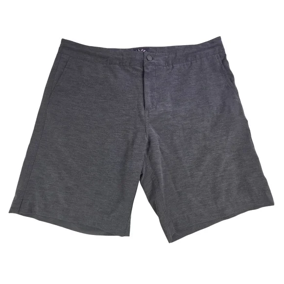 Faherty All Day Shorts Mens 38 Gray‎ Flat Front Stretch Lightweight