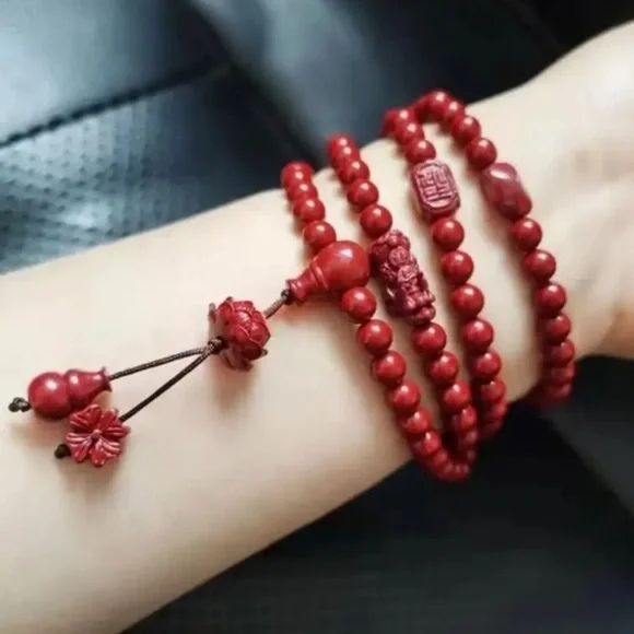 Cinnabar Lotus Meditation Mala
