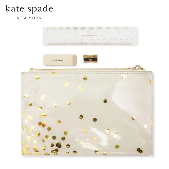 Kate Spade Pencil Pouch in Confetti Dot