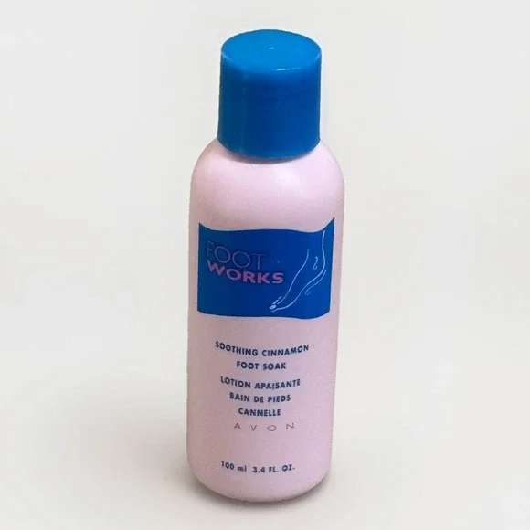 AVON Foot Works Soothing Cinnamon Foot Soak Lotion NOS 3.4 Oz
