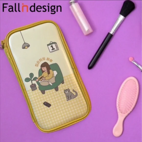 Fall n’ Designs Flat Zip Pencil Pouch