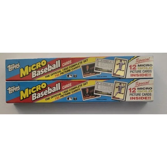 1992 Topps Micro Baseball Card Factory Sealed Sets Lot Of 2 Sets