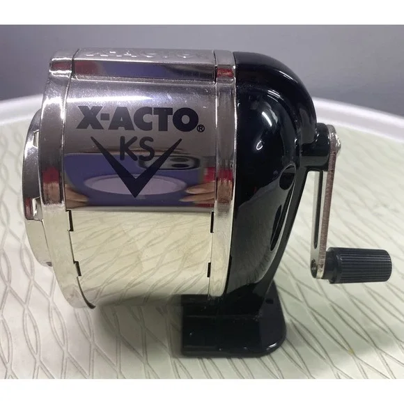 X-ACTO KS Elmer's Manual‎ Pencil Sharpener Silver 4.5x5x2.5