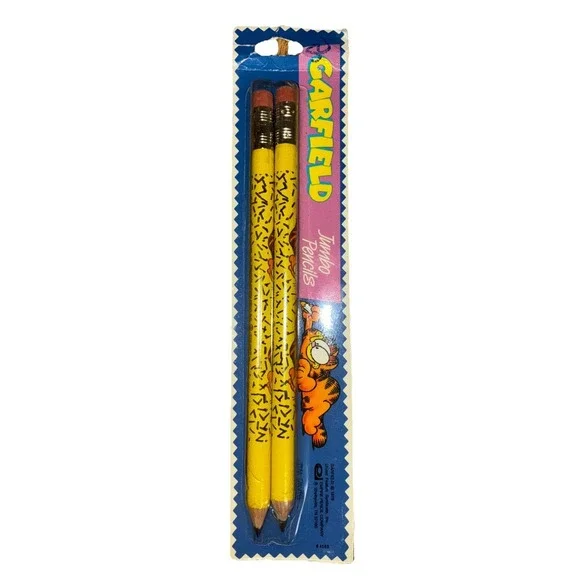 Vintage Garfield  Pencils Jumbo 2 Empire Pencil Company 1978 NEW