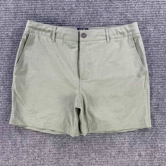 Faherty All Day Short Men 33 Green Hybrid Stretch Chino Outdoors Hike Climb Fish