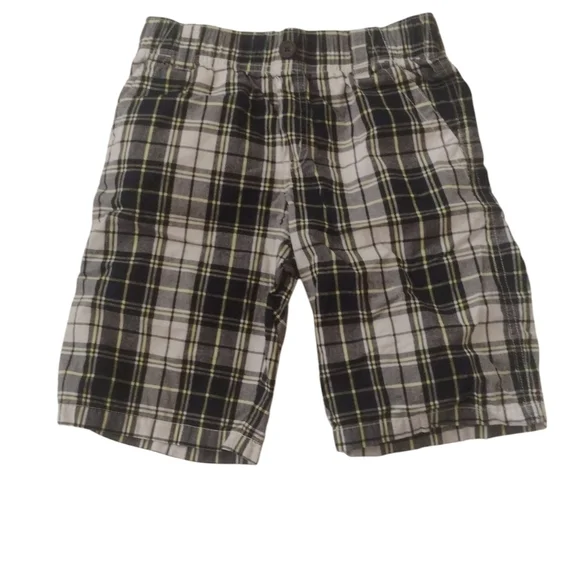 Gymboree Boys Black, Blue Plaid Elastic Waistband Shorts Size 10