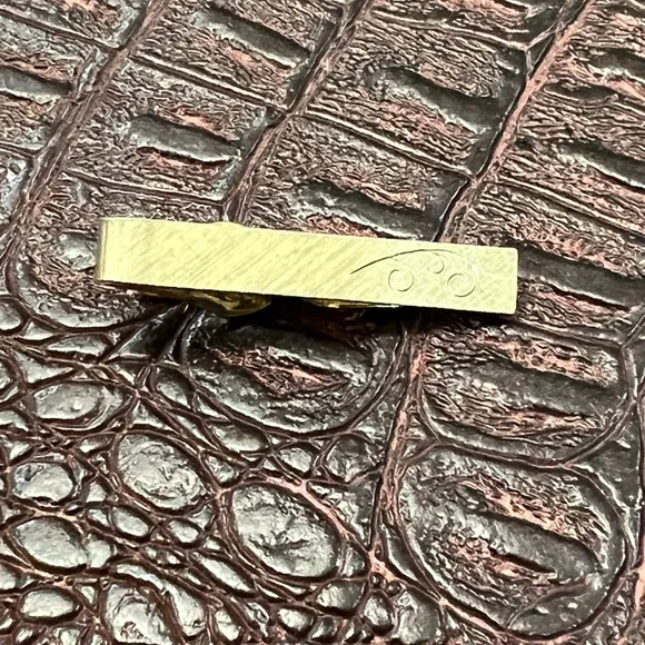 LN Swank tie clip gold tie bar vintage etched holiday Men’s jewelry gift