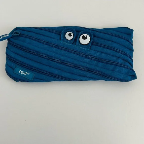ZIPIT Monster Grillz Small Pencil Case Make Up Pouch Blue