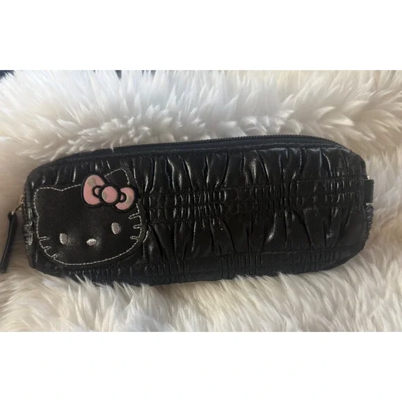 Sanrio Hello Kitty Faux Leather Pencil Case Pouch Bag