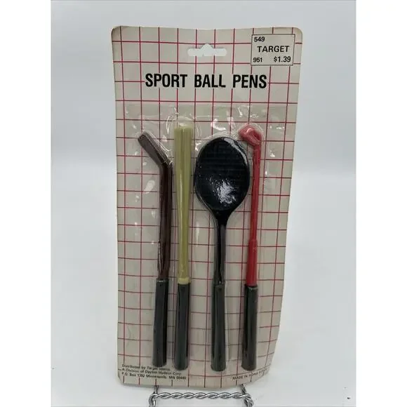 Vintage Sport Ball Pens From Target NEW Rare