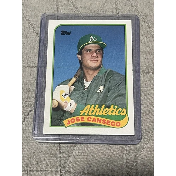 1989 Topps - Jose Canseco #500 2 Errors No Capital “C” Cut Off Stats Collectors