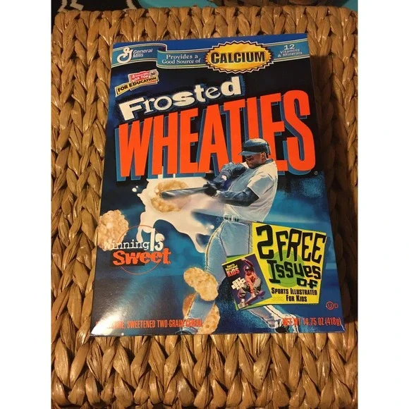 VTG‎ Sealed Ken Griffey Jr. Frosted Wheaties Cereal Box Seattle Mariners 1996