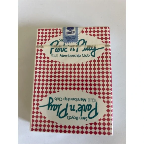 Sam Boyds Casino Park Play VIP Membership Playing Cards Sealed VTG USA
