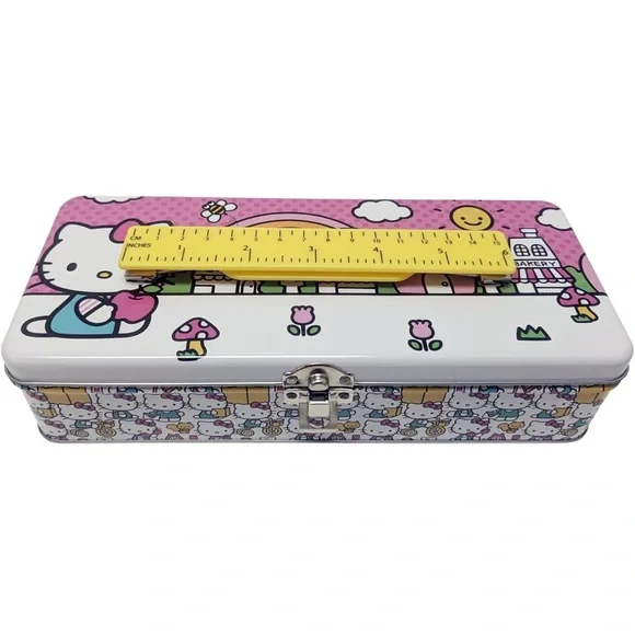Sanrio Hello Kitty Pencil Box with Ruler Handle