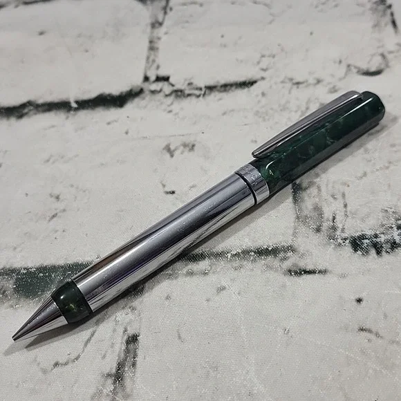 Vintage Pierre Cardin Mechanical Pencil Chrome And Green Drafting‎ Pencil