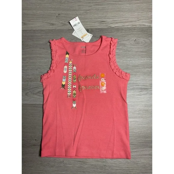 Gymboree Girls Tank Top Friends Forever‎ Size 7 Beach Sleeveless Casual