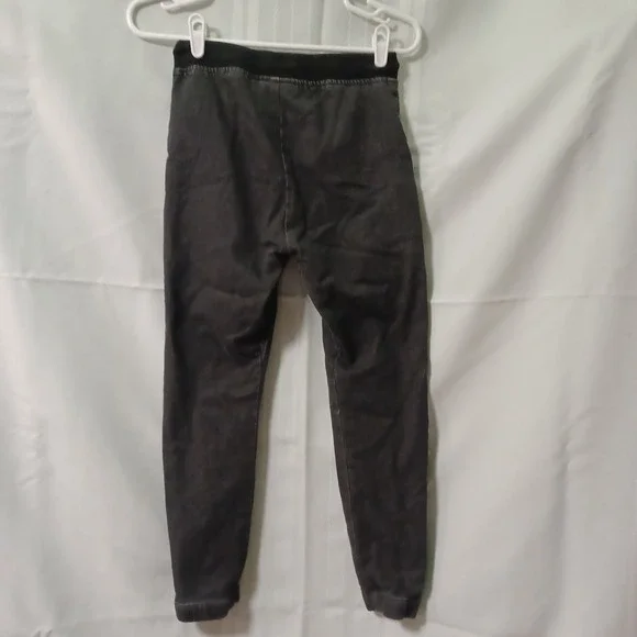 Gymboree Boys Black Denim Jogger Pants Size L 10-12 Faded Wash Drawstring Pocket