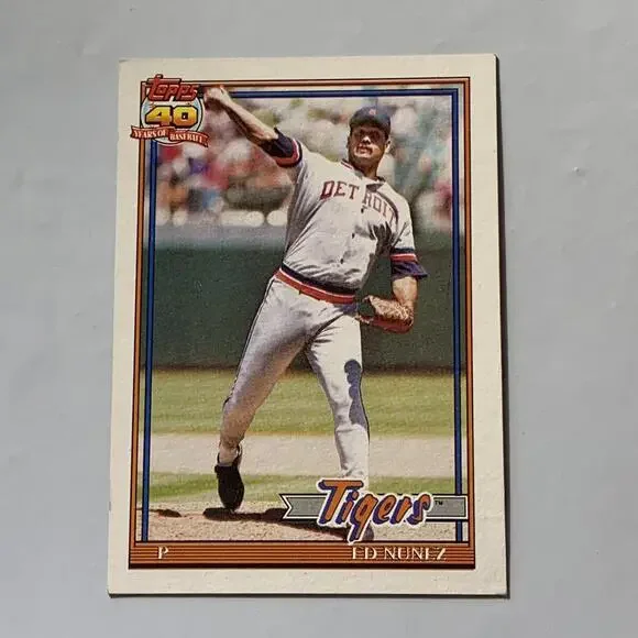 1991 Topps Ed Nunez Detroit Tigers Baseball Card #106‎