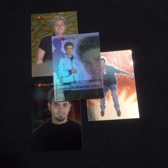 Lot Of 4 Nsync Trading Cards Featuring Justin Timberlake And Lance Bass