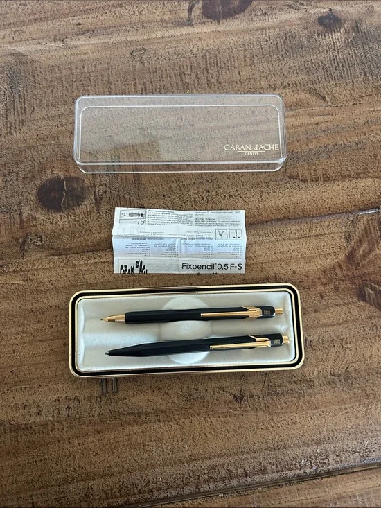 Black & Gold Mechanical Pencil and Pen Set