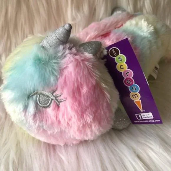 Tie Dye Unicorn Furry Pencil Case