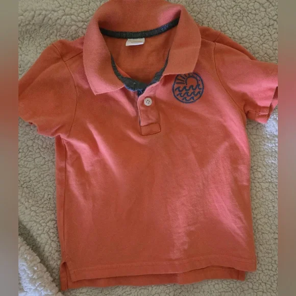 Gymboree Never Worn Orange/Coral Polo Shirt for Kids Collared Shirt Boys 2t