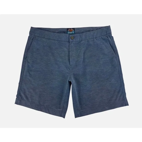 Faherty All Day Shorts Mens 40 Blue Hybrid Stretch Performance MSC0013