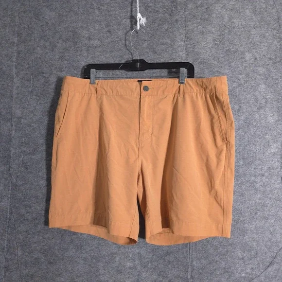 Faherty All Day Shorts Men's 38 Brown Stretch Lightweight Drawstring Golf Beach