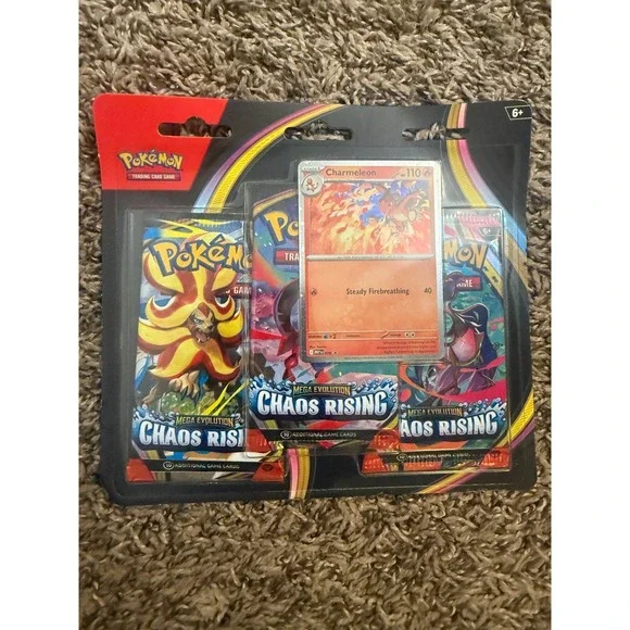 [Charmeleon] 3-Pack Blister Chaos Rising ME04 Pokemon TCG Ready To Ship