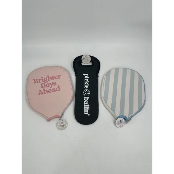Pickleball Paddle Cases Brighter Days And Blue Stripe W/‎ Pickleball Ball Sleeve