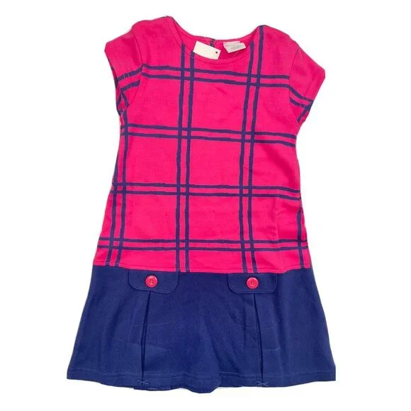 Gymboree Girls Drop Waist Dress Size 4 100% Cotton