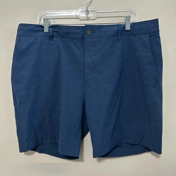 Faherty All Day Shorts Men's Size 38 Blue Heather Stretch Performance 6” Inseam