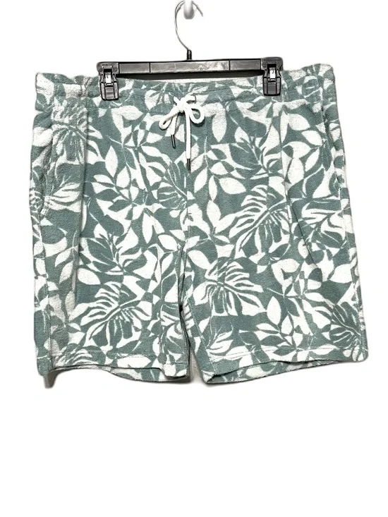 Faherty Cabana Towel Terry Cloth Sweat Shorts Teal Foliage NWT Mens XXL