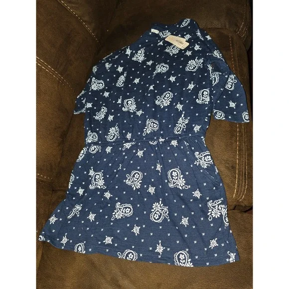 Gymboree Indigo dyed dress size medium 7 8 nwt