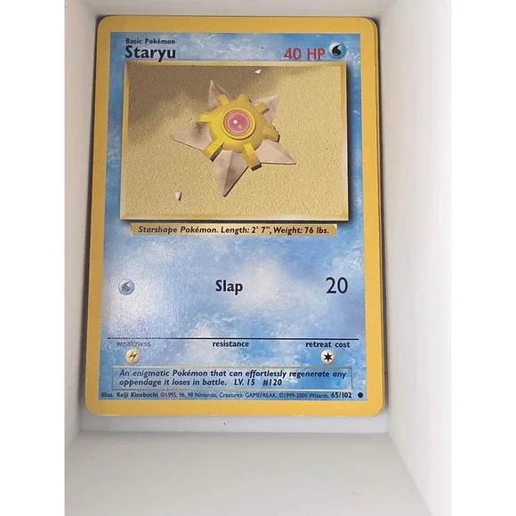 Staryu 65/102 Common Base Set Unlimited Pokemon Near Mint