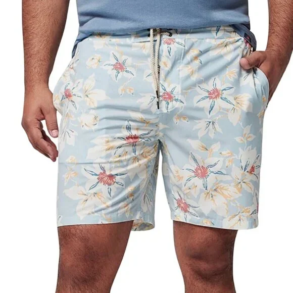 NWT Faherty Classic Board Bermuda Shorts Mens 35 Blue Floral 7.5