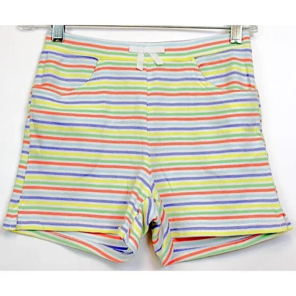 NWT 2009 Gymboree Mermaid Magic Stripe Cotton Shorts sz 12 Pastel Multi-color