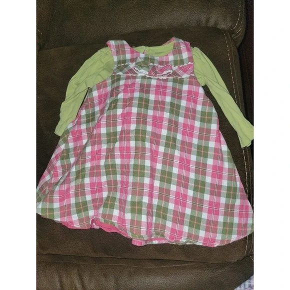 Gymboree gingerbread girl top‎ and plaid dress size 12 18 months