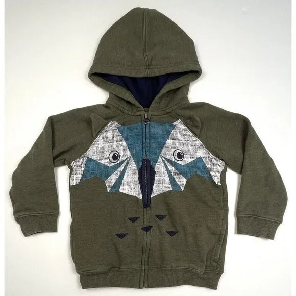 GYMBOREE Toddler Boy 3T Green Fall 2016 Mountain Trail Owl Be Comfy HOODIE EUC