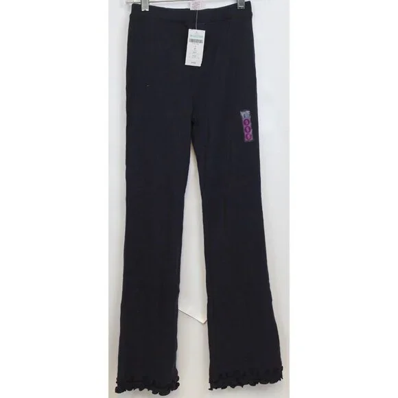 NWT 2004 Gymboree Sunflower Fields Navy Blue Pants sz 4 8 9 Flared Lettuce Edge