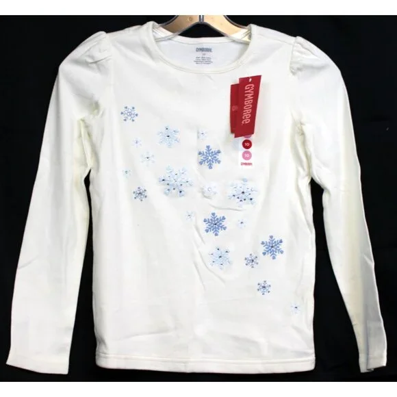 NWT 2008 Gymboree Winter Snowflake T-Shirt Snowflake Rhinestone Long sleeve sz 6