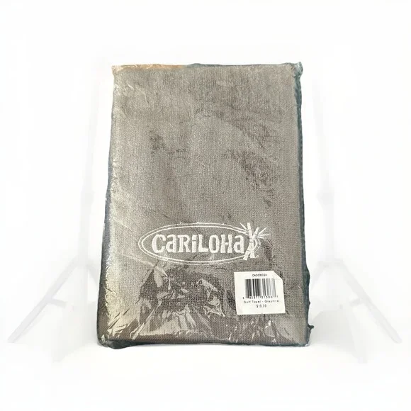 Cariloha Bamboo Golf Towel Graphite Gray NIP Soft Absorbent CA0000024‎