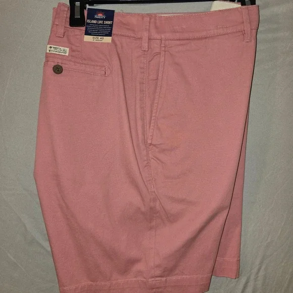 Faherty Island Life Short 40 Mens Pink 8 Inch Inseam Organic Cotton Stretch NWT
