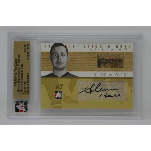 2006-07 In the Game Ultimate Memorabilia 7th Edition Stick/Auto Gold Glenn Hall