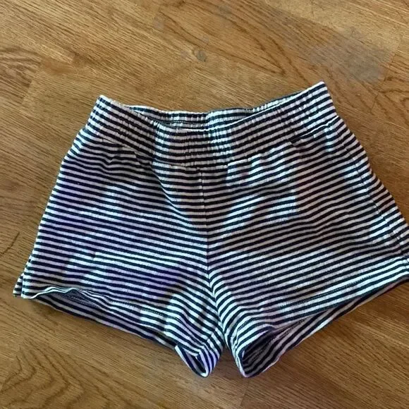 Gymboree Girls Navy Blue White Cotton Shorts Size 7/8 Casual Summer Playwear
