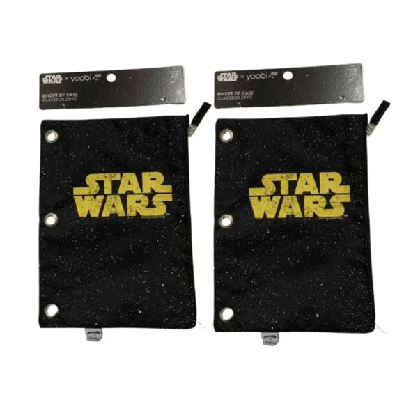 Yoobi Star Wars Single Zipper Pencil Case Black 2pk